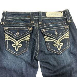 Rock Revival Women’s Jamie Dark Blue Bootcut Jeans